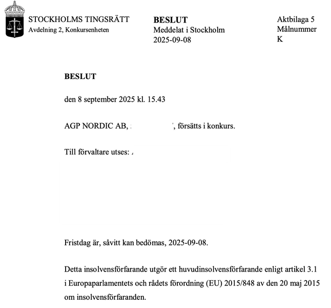 Skjutbana med rökrum i konkurs