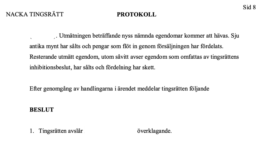 Rättens dom: vapnen ska utmätas
